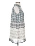 Nic + Zoe Silver Sleeveless Blouse Size S - photo 4