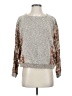 Gimmicks 100% Rayon Silver Long Sleeve Blouse Size S - photo 1