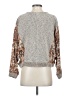 Gimmicks 100% Rayon Silver Long Sleeve Blouse Size S - photo 2