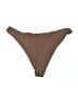 Aurelle Solid Brown Swimsuit Bottoms Size M - photo 2