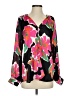 Hazel 100% Polyester Black Pink Long Sleeve Blouse Size S - photo 1