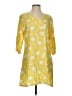 Lost River Print Yellow Casual Dress Size S - photo 1