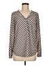 Merona 100% Polyester Ivory Long Sleeve Blouse Size M - photo 1
