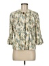 J.Jill 100% Silk Print Ivory Silk Blazer Size M (petite) - photo 1