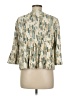 J.Jill 100% Silk Print Ivory Silk Blazer Size M (petite) - photo 2