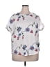Saphire 100% Polyester White Short Sleeve Blouse Size 2X - photo 1