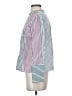 Halogen 100% Cotton Stripes Green White Long Sleeve Blouse Size S (petite) - photo 5
