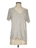 Splendid Stripes Silver Short Sleeve T-Shirt Size XS - photo 1