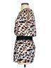 XXI 100% Polyester Animal Print Black Pink Cocktail Dress Size S - photo 5