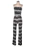 Marianne Chevron-herringbone Silver Jumpsuit Size M - photo 1