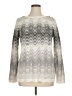 Cj Banks Chevron-herringbone Silver Pullover Sweater Size 1X - photo 1