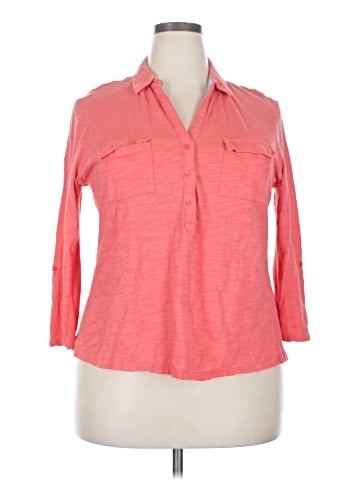 Jones New York 3/4 Sleeve Button-Down Shirt (view 1)