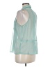 Double Zero 100% Polyester Teal Sleeveless Blouse Size M - photo 4