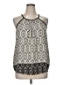Sky Plus 100% Polyester Ivory Sleeveless Blouse Size 1X - photo 1