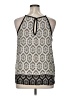 Sky Plus 100% Polyester Ivory Sleeveless Blouse Size 1X - photo 2