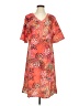 Unbranded 100% Polyester Print Orange Casual Dress Size S - photo 1