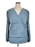 Grace Karin Blue Long Sleeve Blouse Size 2X - photo 1