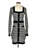 Shein Houndstooth Black Casual Dress Size 4 - photo 1