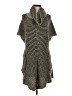 3 Sisters 100% Acrylic Checkered-gingham Houndstooth Multi Color Gray Poncho Size S (estimated) - photo 1