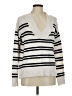 a.n.a. A New Approach Stripes White Pullover Sweater Size M - photo 1