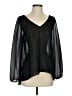 BCBGeneration 100% Polyester Black Long Sleeve Blouse Size S - photo 1