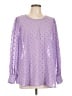Torrid 100% Polyester Purple Long Sleeve Blouse Size Lg Plus (0) - photo 1