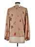 Ann Taylor 100% Polyester Tan Long Sleeve Blouse Size XS - photo 2