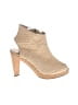 Salpy 100% Leather Tan Ivory Ankle Boots Size 9 - photo 1
