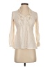 Deletta 100% Cotton Ivory Long Sleeve Blouse Size XS - photo 1