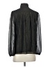Ann Taylor Metallic Black Long Sleeve Blouse Size S - photo 2