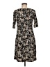 Ann Taylor Animal Print Black Casual Dress Size 8 - photo 2
