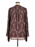 Signature Studio 100% Polyester Paisley Brown Long Sleeve Blouse Size XL - photo 2