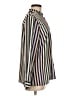 Ann Taylor 100% Polyester Stripes Brown Long Sleeve Blouse Size M - photo 4