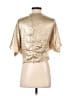 Shein 100% Polyester Metallic Gold Short Sleeve Blouse Size M - photo 2