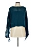 Forever 21 100% Polyester Teal Long Sleeve Blouse Size L - photo 1