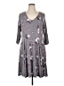 Torrid Floral Gray Casual Dress Size 1X Plus (1) - photo 1