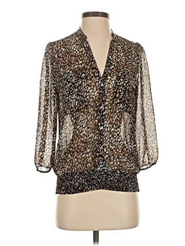Zara Basic 3/4 Sleeve Blouse (view 1)