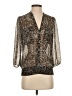 Zara Basic Animal Print Brown 3/4 Sleeve Blouse Size XS - photo 1