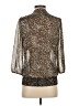 Zara Basic Animal Print Brown 3/4 Sleeve Blouse Size XS - photo 2