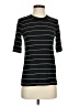 Banana Republic Stripes Black Short Sleeve Turtleneck Size XS - photo 1