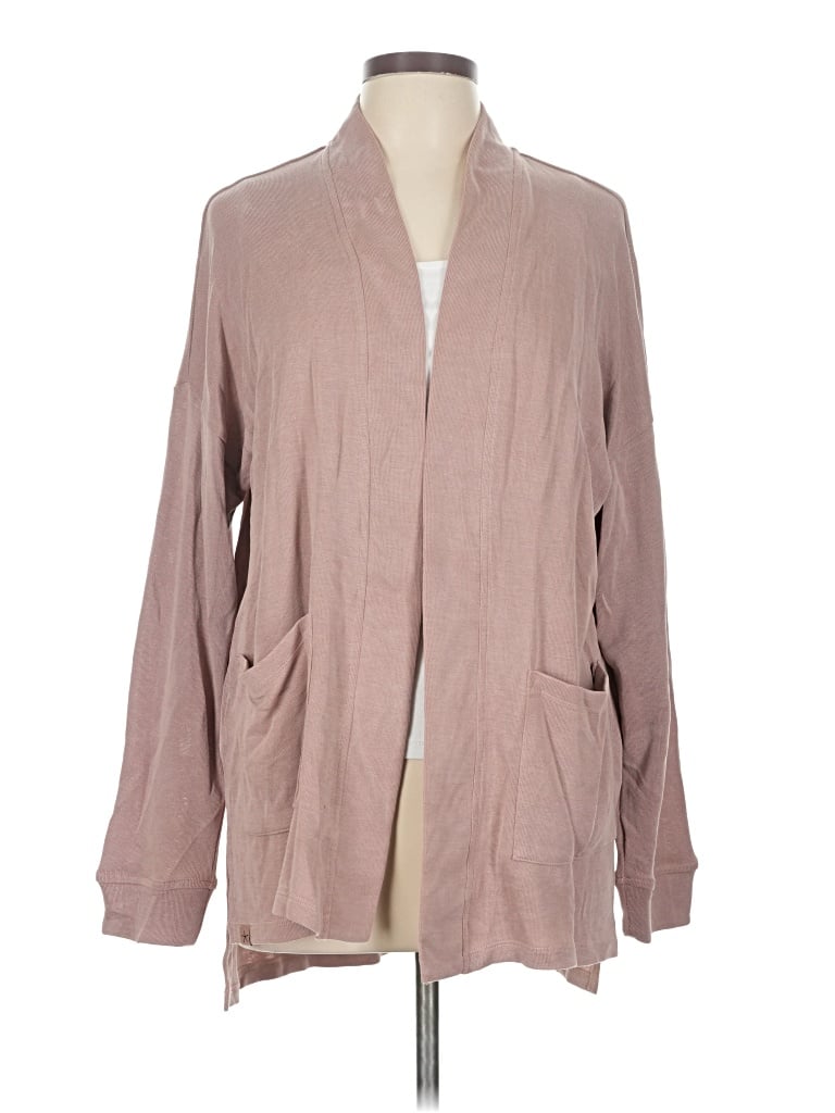 Pre-owned Barefoot Dreams Cardigan Sweater In Brown