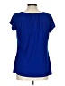 Liz McCoy Blue Short Sleeve Blouse Size L - photo 2