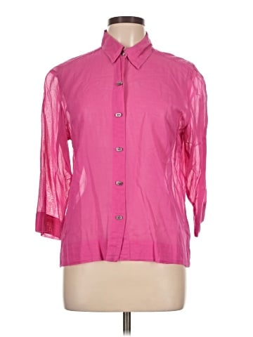 Sigrid Olsen Sport 3/4 Sleeve Button-Down Shirt (view 1)