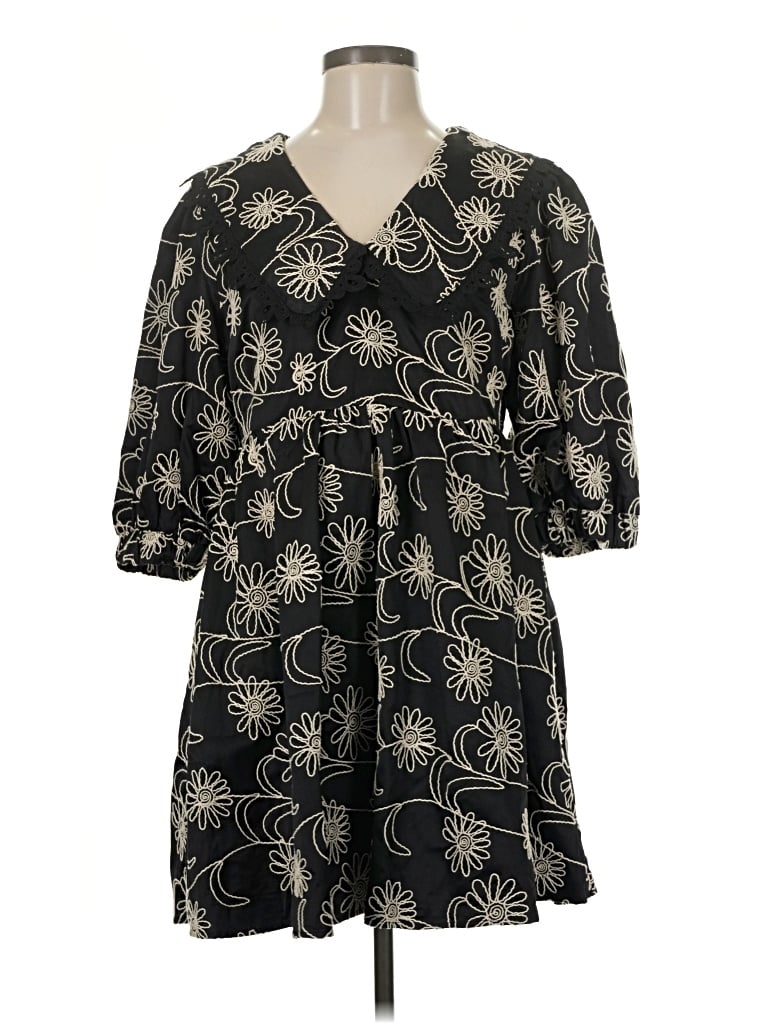 Pre-owned Just Me Casual Dress In Black