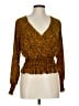 BP. 100% Polyester Gold Yellow Long Sleeve Blouse Size L - photo 1