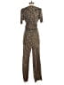 Zara Animal Print Brown Jumpsuit Size S - photo 2