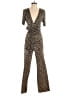 Zara Animal Print Brown Jumpsuit Size S - photo 1