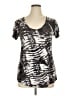Willi Smith Animal Print Gray Short Sleeve T-Shirt Size 1X - photo 1
