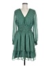 Max Studio 100% Polyester Polka Dots Green Casual Dress Size M (estimated) - photo 1