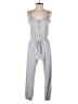 Ambiance Solid Gray Jumpsuit Size S - photo 1